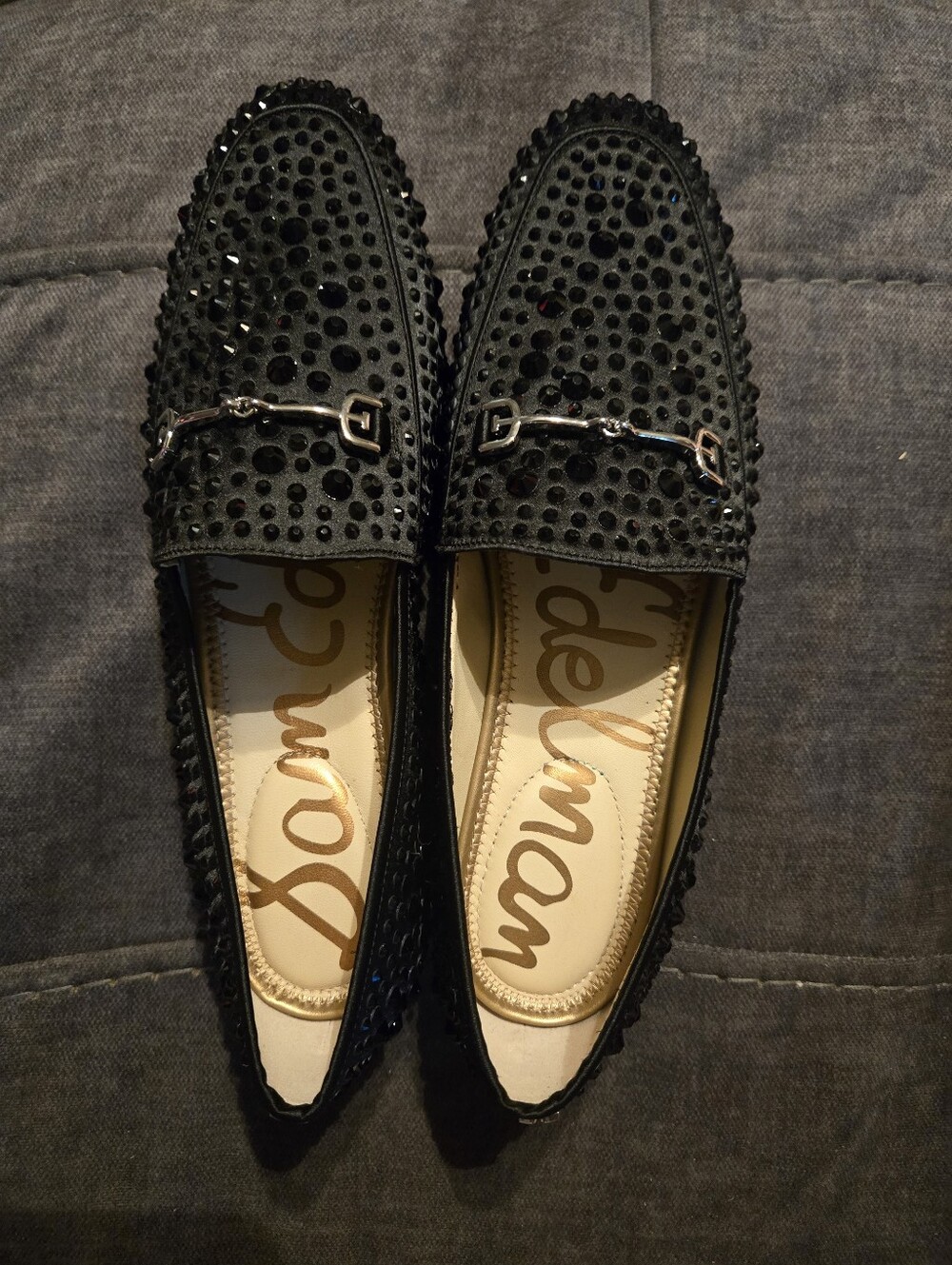 Sam Edelman Loraine Bling Loafer Flats in black Sz 9 NWOB